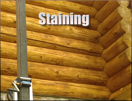  Coats, North Carolina Log Home Staining
